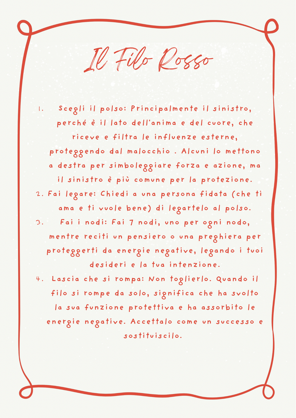 * Bracciale Filo Rosso